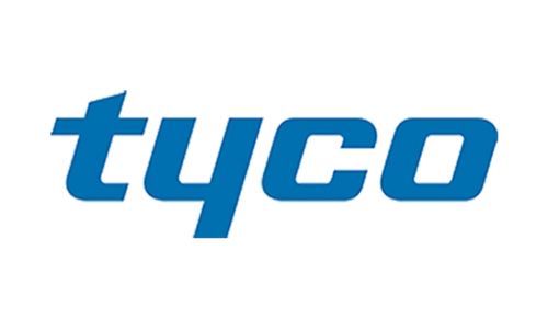 tyco Tyco Firmenlogo in blauer Schrift